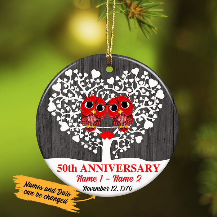 Personalized Anniversary Owl Ornament SB231 65O36 1