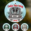 Personalized Feliz Dog Christmas  Ornament OB123 85O60 1