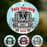 Personalized Feliz Dog Christmas  Ornament OB123 85O60 thumb 1