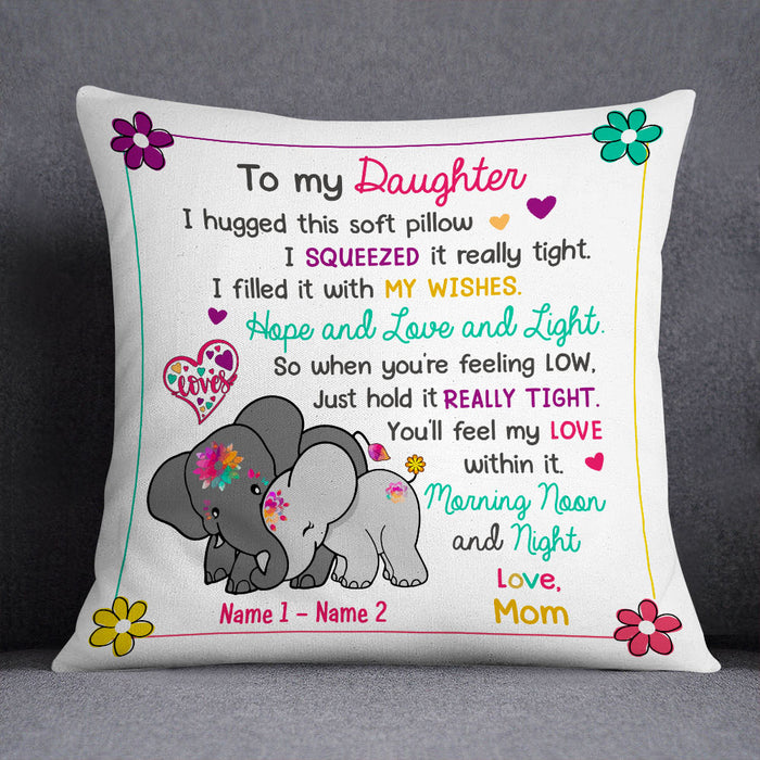 Personalized Elephant Daughter Pillow FB41 81O58 1