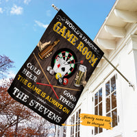 Personalized Game Room Billiards & Dart World Famous Flag AG141 26O47 thumb 1