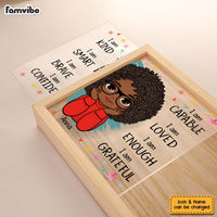 Personalized Gift For Daughter Affirmation I Am Kind Picture Frame Light Box 31505 thumb 1