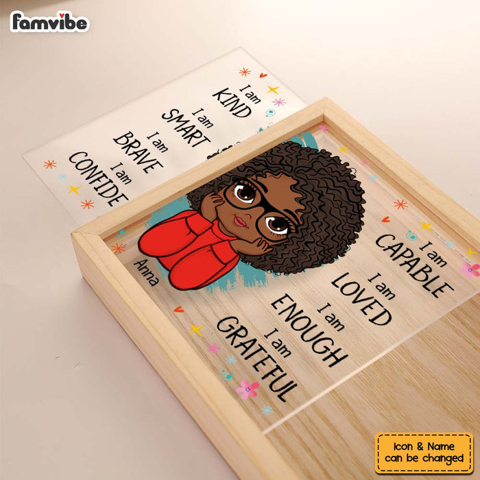 Personalized Gift For Daughter Affirmation I Am Kind Picture Frame Light Box 31505 1