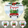 Personalized Couple First Christmas Red Truck Heart  Ornament OB134 81O53 1