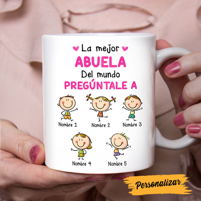 La Mejor Abuela Del Mundo Mug, Personalized Mother Gift, Spanish
