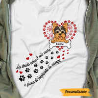 Personalized Dog Road To My Heart Italian Cane Cagna T Shirt AP1310 95O47 thumb 1