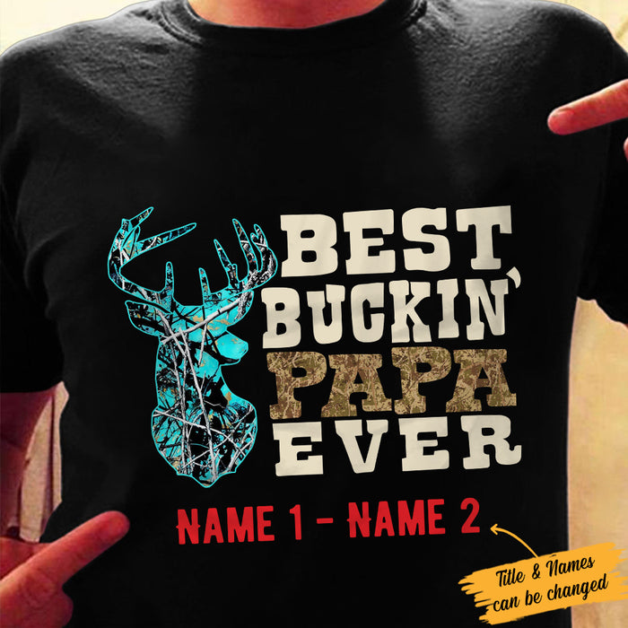 Personalized Buckin Dad Hunting T Shirt MY147 81O34 1