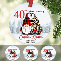 Personalized Wedding Anniversary Gnomes Ornament OB22 30O60 thumb 1