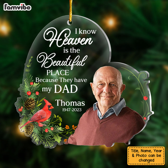 Personalized Memorial Gift I Know Heaven Is A Beautiful Place Ornament 30188 1
