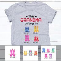 Personalized This Grandma Belongs To Boots T Shirt SB253 65O53 thumb 1