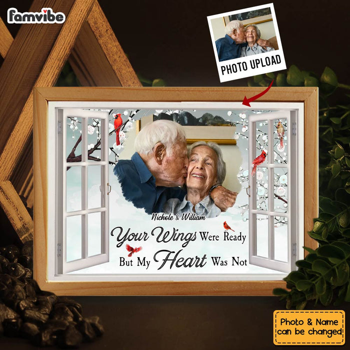 Personalized Memorial Your Wings Were Ready But My Heart Was Not Picture Frame Light Box 31491 1