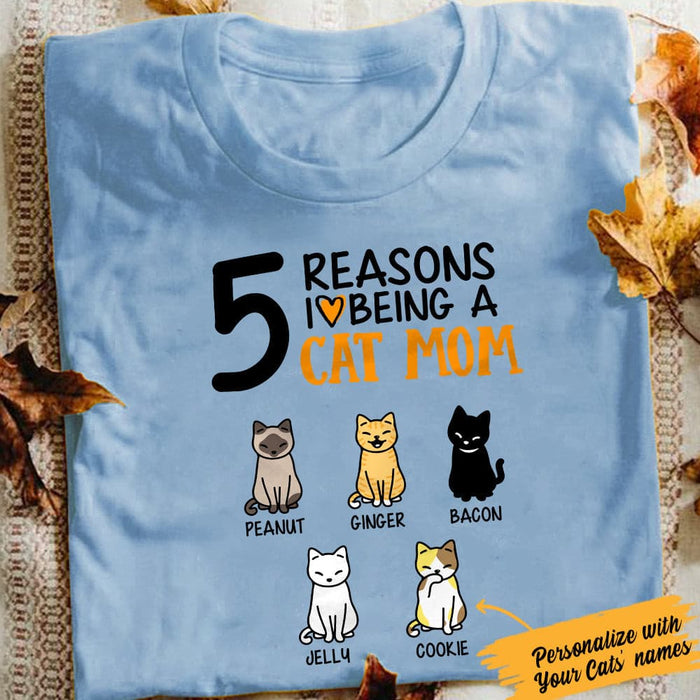 Personalized Cat Mom White T Shirt JN132 73O57 1