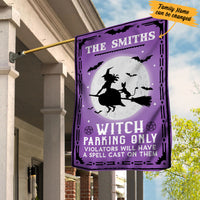 Personalized Witch Parking Only Halloween Flag JL204 73O57 thumb 1