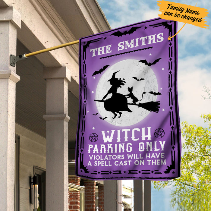 Personalized Witch Parking Only Halloween Flag JL204 73O57 1