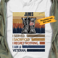 Personalized Veteran  White T Shirt JN51 95O53 thumb 1