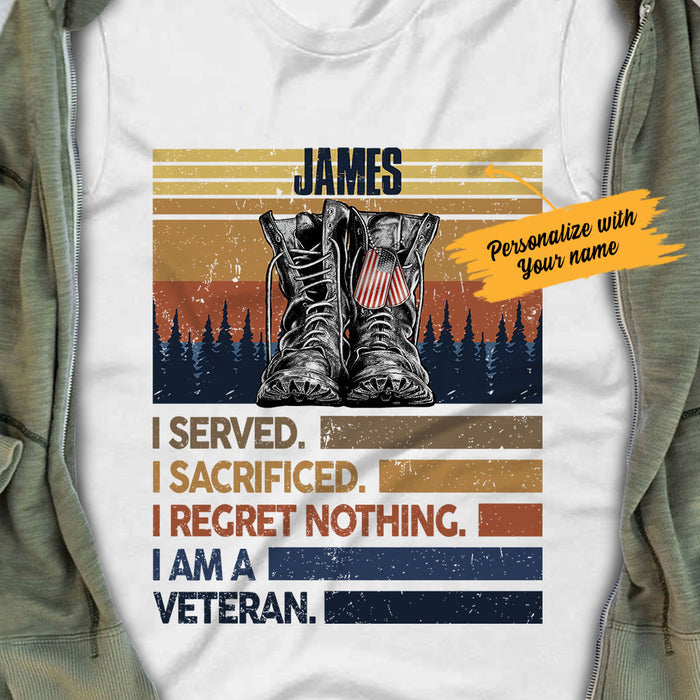 Personalized Veteran  White T Shirt JN51 95O53 1