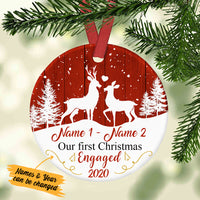 Personalized Christmas Deer Hunting Couple  Ornament SB101 29O34 thumb 1