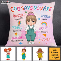 Personalized Birthday Gift For Granddaughter God Says I Am Pillow 31621 thumb 1