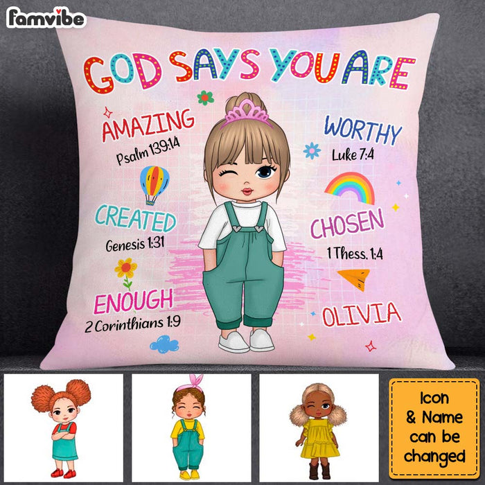 Personalized Birthday Gift For Granddaughter God Says I Am Pillow 31621 1