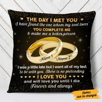 Personalized Couple The Day I Met You Pillow FB101 85O57 thumb 1