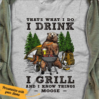 Personalized Camping Bear  White T Shirt JN56 95O61 thumb 1