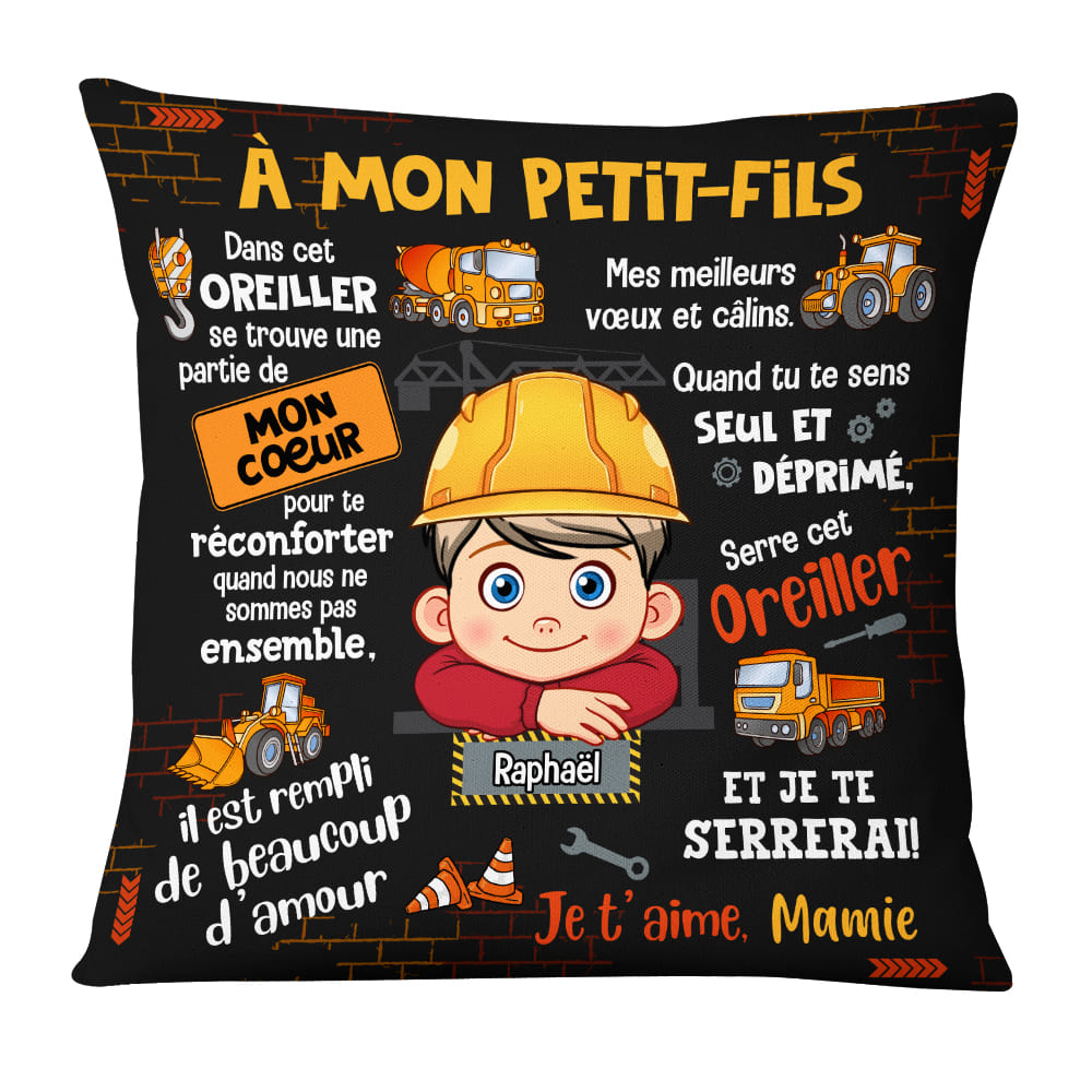 Personalized Gift For Grandson French Hug This Pillow 30735 Primary Mockup