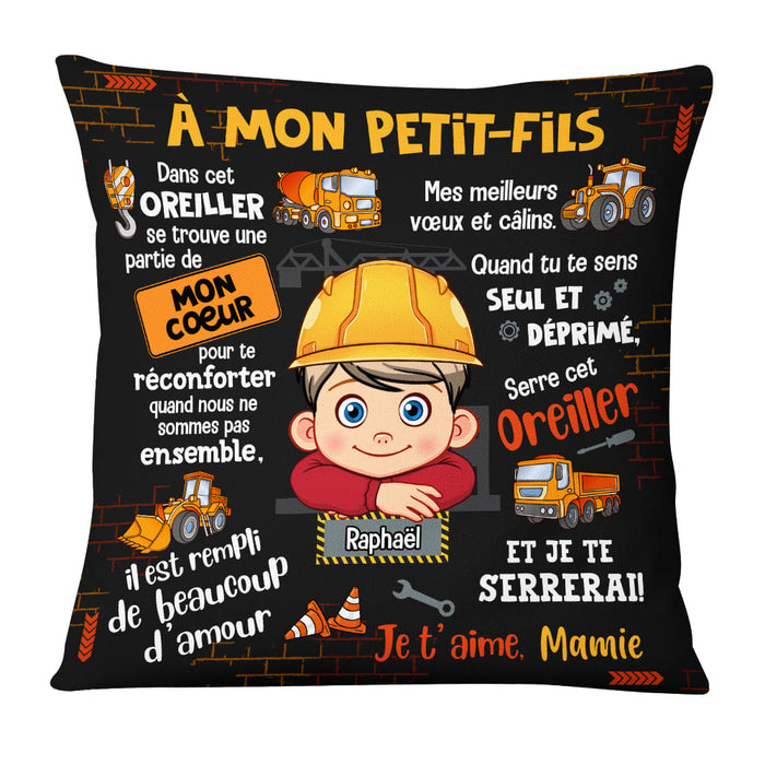 Personalized Gift For Grandson French Hug This Pillow 30735 1