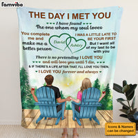 Personalized Gift For Couple The Day We Met Blanket 31260 thumb 1