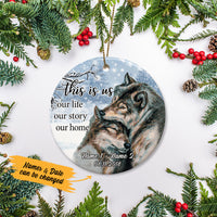Personalized Wolf Couple  Ornament SB161 85O53 thumb 1
