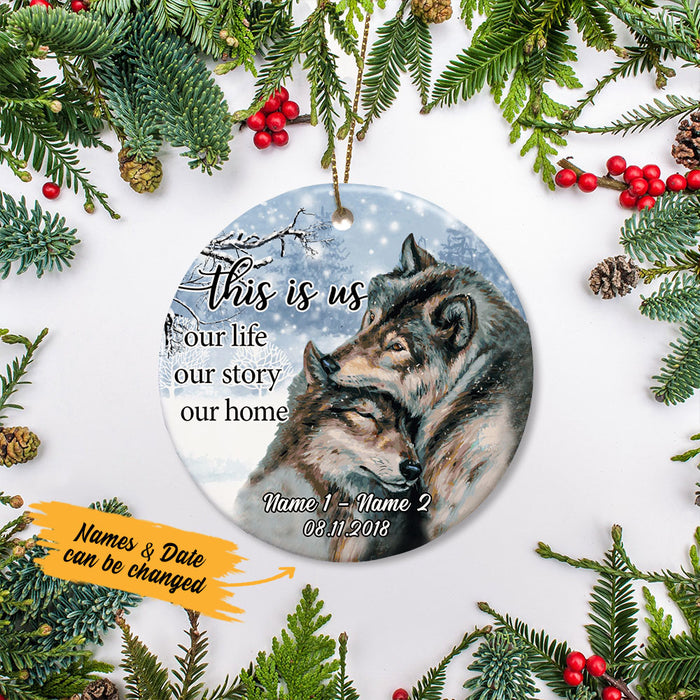 Personalized Wolf Couple  Ornament SB161 85O53 1