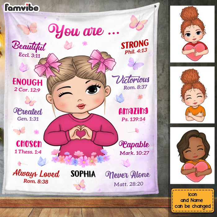 Personalized Inspiring Gift For Granddaughter You Are Beautiful Blanket 31294 1