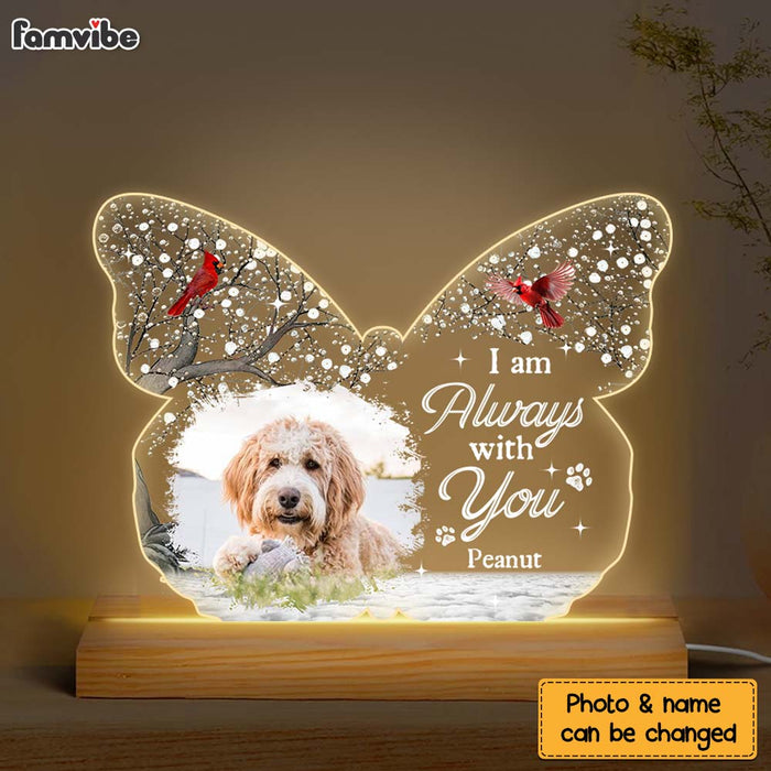 Personalized Dog Memorial Photo I Am Always With You Plaque LED Lamp Night Light 31683 1