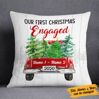 Personalized Couple First Christmas Red Truck  Pillow OB134 81O53 (Insert Included) thumb 1