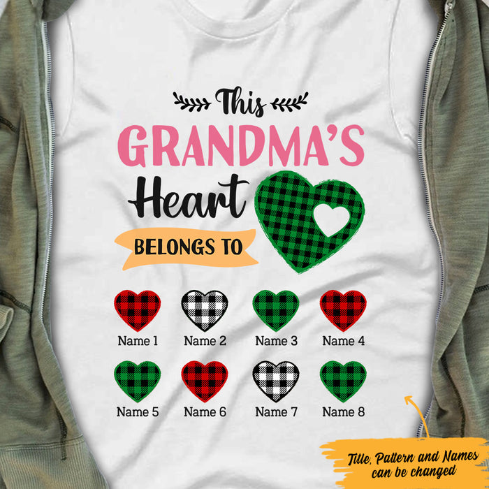 Personalized Mom Grandma Heart Belong To T Shirt MR42 95O47 1