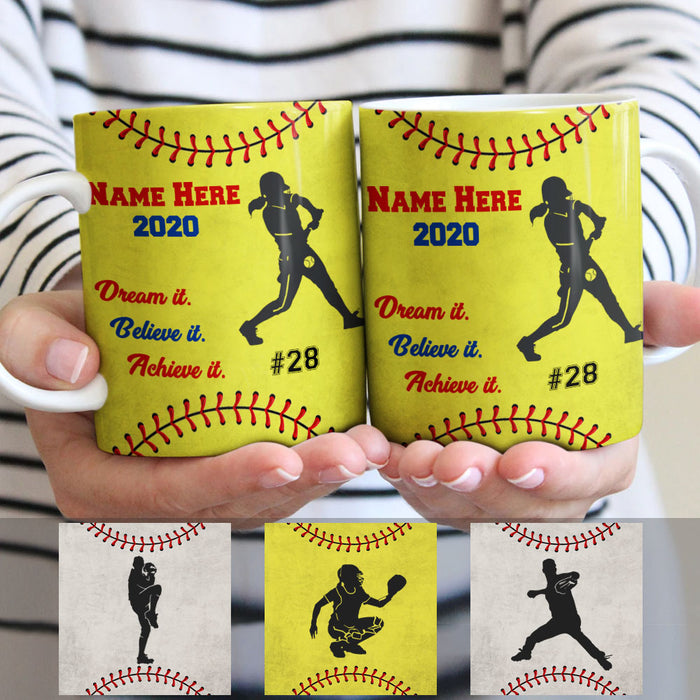 Personalized Baseball Softball Mug NB141 95O53 1