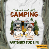 Personalized Couple Camping Partners For Life T Shirt JN173 95O47 thumb 1