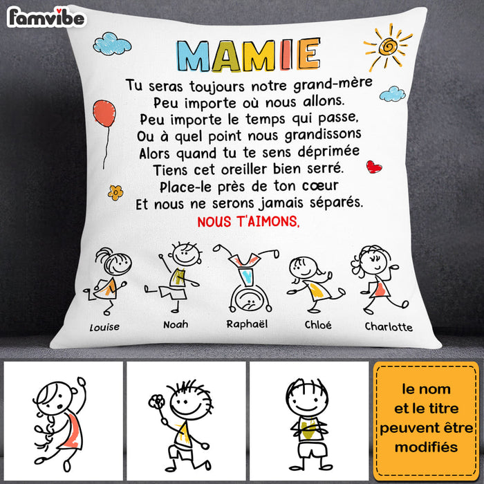 Personalized Gift For Grandma French Mamie Doodle Pillow 30169 1