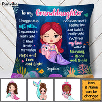 Personalized Gift For Granddaughter Mermaid Hug This Pillow 30680 thumb 1