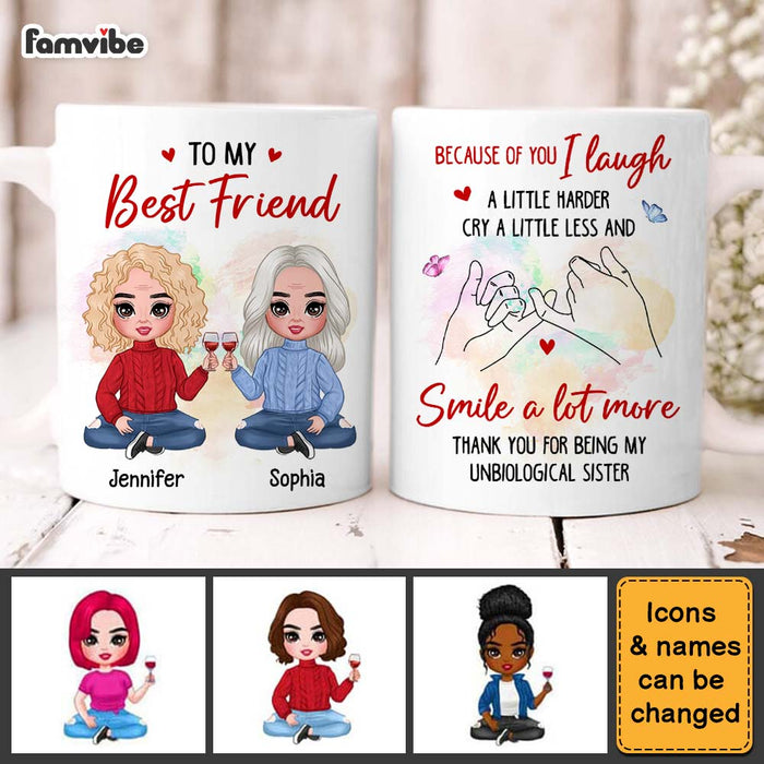 Personalized Gift For Friend My Unbiological Sister Mug 31115 1