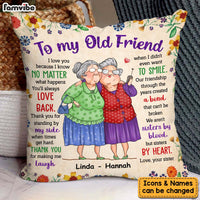 Personalized Gift For Old Friend Sisters By Heart Pillow 30901 thumb 1