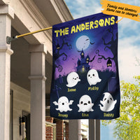 Personalized Halloween Ghoul Family Garden Flag JL162 30O57 thumb 1