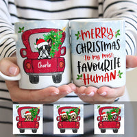 Personalized Merry Christmas Dog Red Truck Mug OB1612 81O53 thumb 1