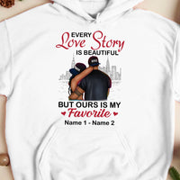 Personalized Black Couple Love Story Hoodie AG111 30O53 thumb 1
