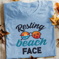 Resting Beach Face White T Shirt JN277 85O36 thumb 1