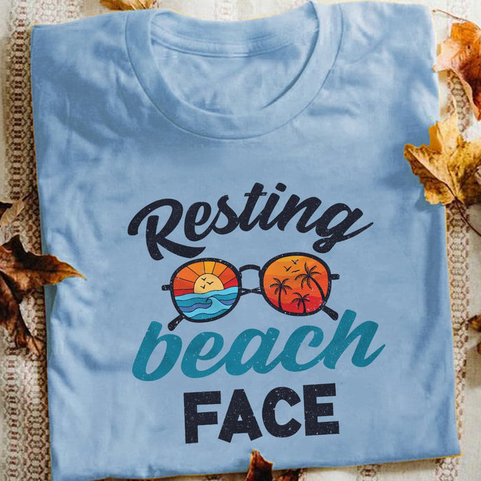 Resting Beach Face White T Shirt JN277 85O36 1