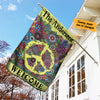 Personalized Hippie Peace Flower Flag JL73 30O36 1