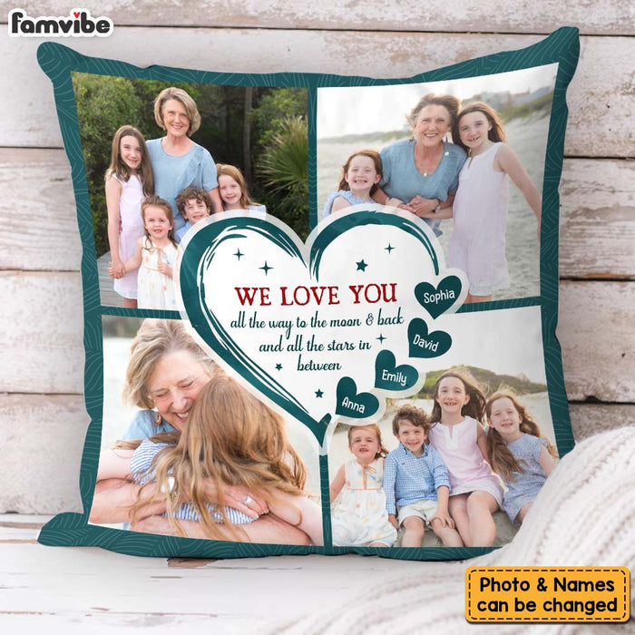 Personalized Gift For Grandma We Love You Upload Photo Pillow 30674 1