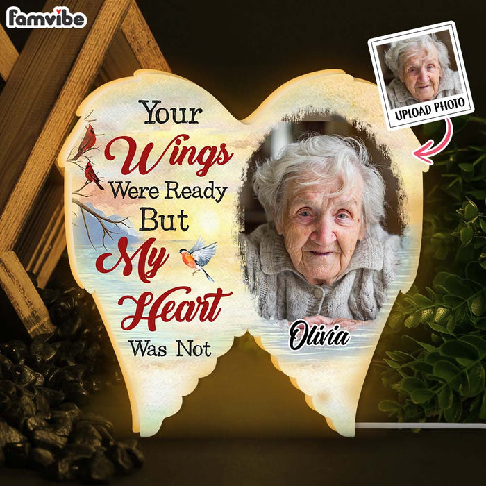 Personalized Memorial Photo Your Wings Were Ready Custom Shape Photo Light Box 31702 1