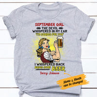 Personalized Beer Girl September Girl T Shirt JL273 30O53 thumb 1