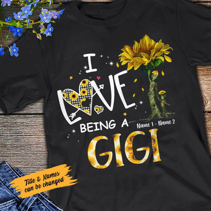 Personalized Mom Grandma Sunflower T Shirt MR312 30O58 1